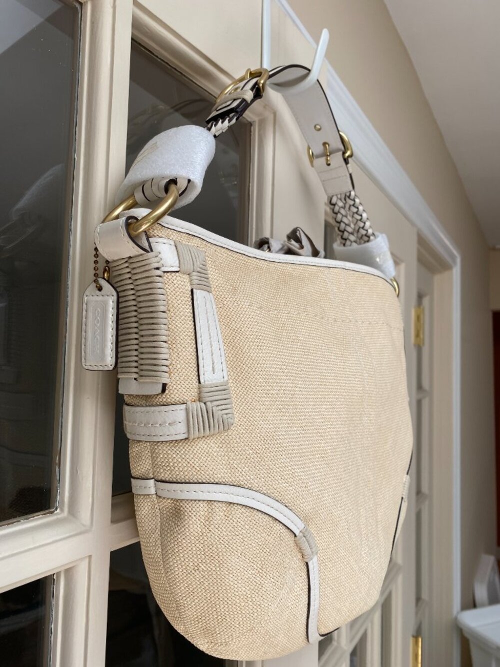 Vintage Coach Soho Straw Large Hobo NWT - Picture 3 of 8